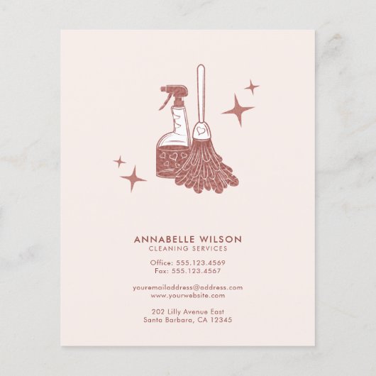 Berufliches Haushaltshilfe- und Reinigungsgeschäft Flyer (Hinten)