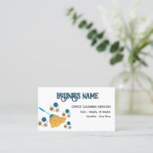 Berufliches Hausreinigungssaal Retro-Zimmer Visitenkarte (Stehend Vorderseite)