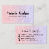 Berufliches Hausreinigungsservice Hot Pink Visitenkarte (Vorne/Hinten)