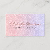 Berufliches Hausreinigungsservice Hot Pink Visitenkarte (Vorderseite)