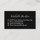 Berufliches Hausreinigungsservice Schwarz-weiß Visitenkarte (Rückseite)