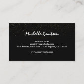 Berufliches Hausreinigungsservice Schwarzer Gold-B Visitenkarte (Rückseite)