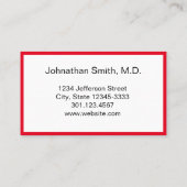 Berufliches, helles Rot und Weiße Ärzteamt Terminkarte (Rückseite)