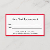 Berufliches, helles Rot und Weiße Ärzteamt Terminkarte (Vorderseite)