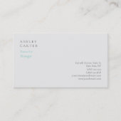 Berufliches hellgrau minimalistisch modernes visitenkarte (Vorderseite)