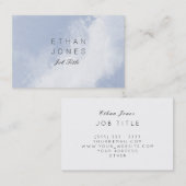 Berufliches Himmel-Blau-modernes abstraktes Muster Visitenkarte (Vorne/Hinten)