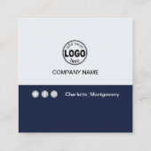 Berufliches Hinzufügen des QR-Fotos für Ihr Logo Quadratische Visitenkarte (Rückseite)