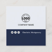 Berufliches Hinzufügen des QR-Fotos für Ihr Logo Quadratische Visitenkarte (Rückseite)