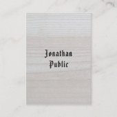 Berufliches Holz Aussehen Kalligraphie Elegant Tre Visitenkarte (Vorderseite)