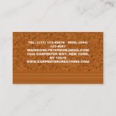 berufliches Holz Holzschnitzerei Visitenkarte (Rückseite)