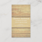 Berufliches Holzkörnchen aus verwittertem Holz Visitenkarte (Rückseite)