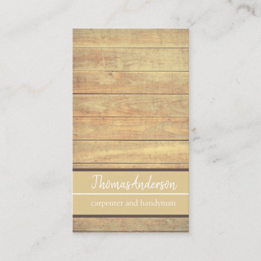 Berufliches Holzkörnchen aus verwittertem Holz Visitenkarte (Vorderseite)