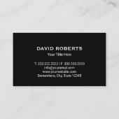 Berufliches House Roof Logo Real Anwesen Black Visitenkarte (Rückseite)