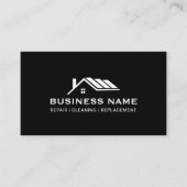 Berufliches House Roof Logo Real Anwesen Black Visitenkarte (Vorderseite)