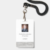 Berufliches ID-Abzeichen für Mitarbeiter mit Stric Ausweis (Vorderseite mit Lanyard)