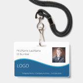 Berufliches ID-Abzeichen für Mitarbeiter mit Stric Ausweis (Vorderseite mit Lanyard)