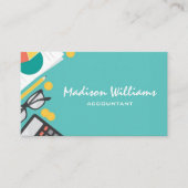 Berufliches, individualisierbares Weißlichtblau Visitenkarte (Vorderseite)