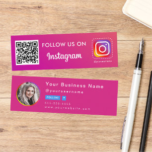 Berufliches Instagramm Foto folgen Qr Code Min Mini Visitenkarte
