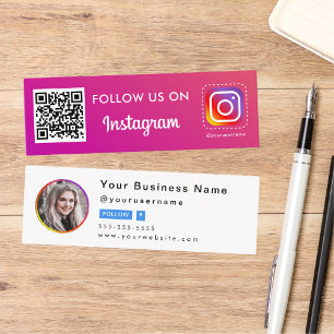 Berufliches Instagramm-Foto folgen Qr-Code Mini Visitenkarte