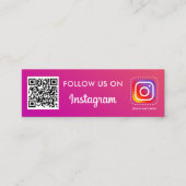 Berufliches Instagramm-Foto folgen Qr-Code Mini Visitenkarte (Vorderseite)