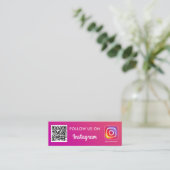 Berufliches Instagramm-Foto folgen Qr-Code Mini Visitenkarte (Stehend Vorderseite)