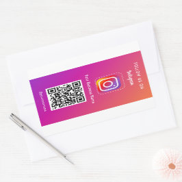 Berufliches Instagramm-Foto folgen Qr-Code Rechteckiger Aufkleber