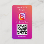 Berufliches Instagramm-Foto folgen Qr-Code Visitenkarte (Vorderseite)
