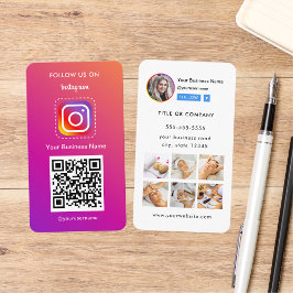 Berufliches Instagramm-Foto folgen Qr-Code Visitenkarte