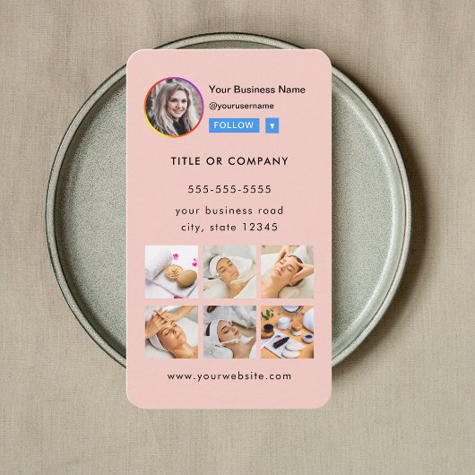 Berufliches Instagramm-Foto folgen Qr-Code Visitenkarte