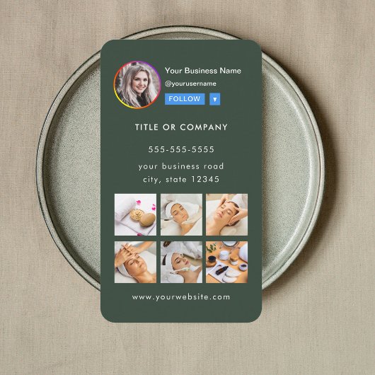 Berufliches Instagramm-Foto folgen Qr-Code Visitenkarte