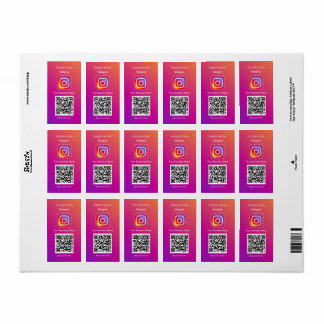 Berufliches Instagramm-Logo folgen Qr-Code Adressaufkleber
