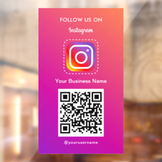 Berufliches Instagramm-Logo folgen Qr-Code Fensteraufkleber
