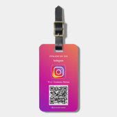 Berufliches Instagramm-Logo folgen Qr-Code Gepäckanhänger (Vorderseite vertikal)