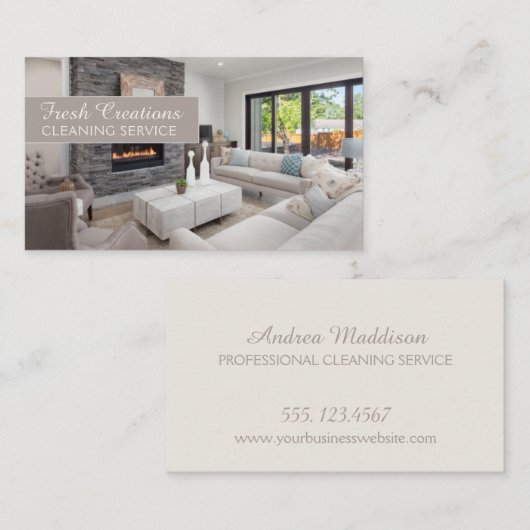 Berufliches Interieur Haushaltshilfe Visitenkarte (Vorne/Hinten)