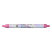 Berufliches Iridescent Opal stylisches Monogram Lo Kugelschreiber (Vorderseite)