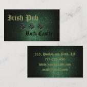 Berufliches Irish Pub Glück Kleeblatt Visitenkarte (Vorne/Hinten)