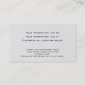 Berufliches Karten-weißes Leder-Foto des Visitenkarte (Rückseite)