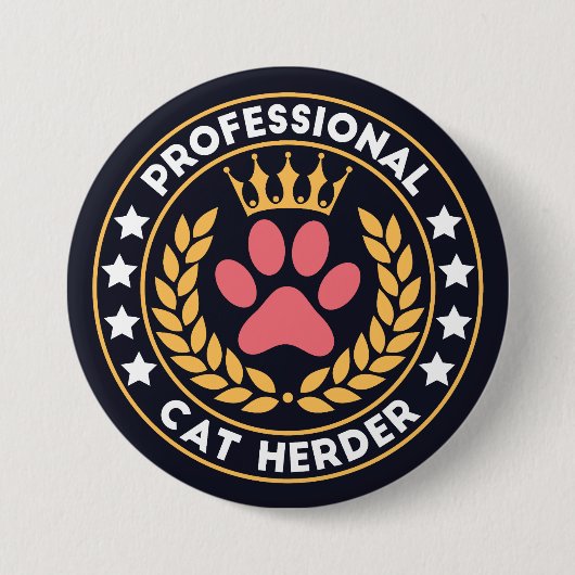 Berufliches Katzenherde Button (Vorderseite)