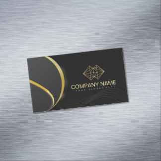 Berufliches klassisches Elegantes Schwarzes Gold Magnetische Visitenkarte