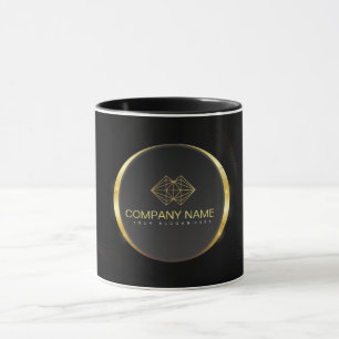Berufliches klassisches Elegantes Schwarzes Gold Tasse