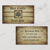 Berufliches klassisches irisches Kleeblatt Visitenkarte (Vorne/Hinten)