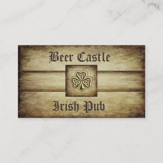 Berufliches klassisches irisches Kleeblatt Visitenkarte (Vorderseite)