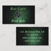 Berufliches klassisches irisches Kleeblatt Visitenkarte (Vorne/Hinten)