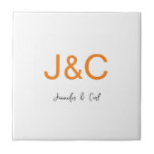 Berufliches klassisches Monogramm Minimalistisch S Fliese (Vorderseite)