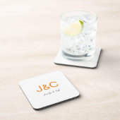 Berufliches klassisches Monogramm Minimalistisch S Getränkeuntersetzer (Rechte Seite)