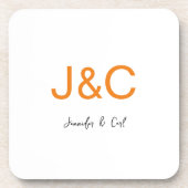 Berufliches klassisches Monogramm Minimalistisch S Getränkeuntersetzer (Vorderseite)