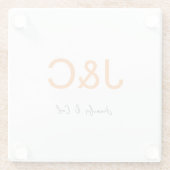 Berufliches klassisches Monogramm Minimalistisch S Glasuntersetzer (Rückseite)