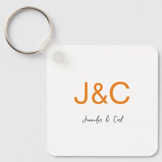 Berufliches klassisches Monogramm Minimalistisch S Schlüsselanhänger (Vorderseite)