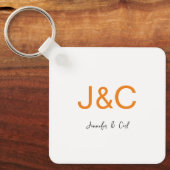 Berufliches klassisches Monogramm Minimalistisch S Schlüsselanhänger (Vorderseite)