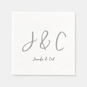 Berufliches klassisches Monogramm Minimalistisch S Serviette